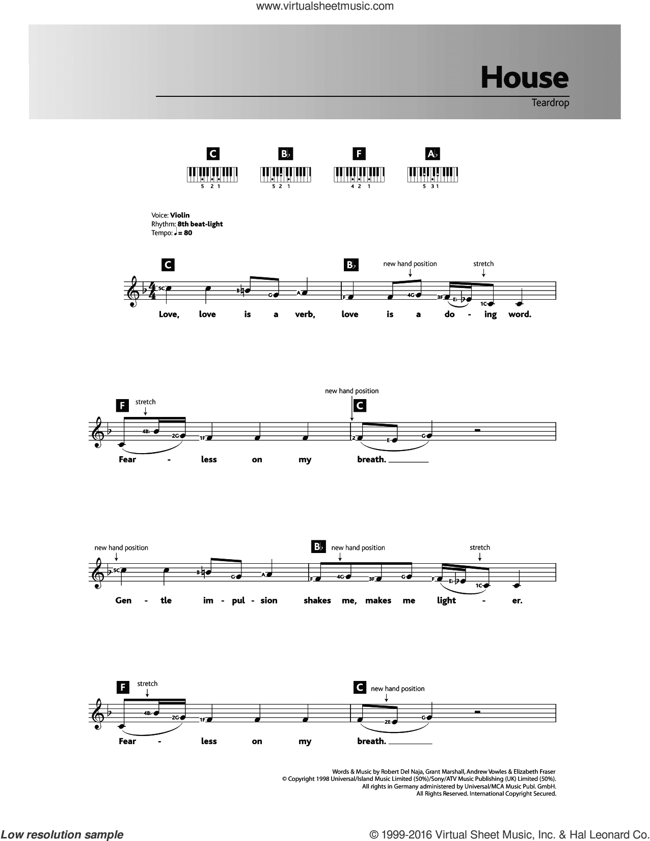 Teardrop (theme from House)