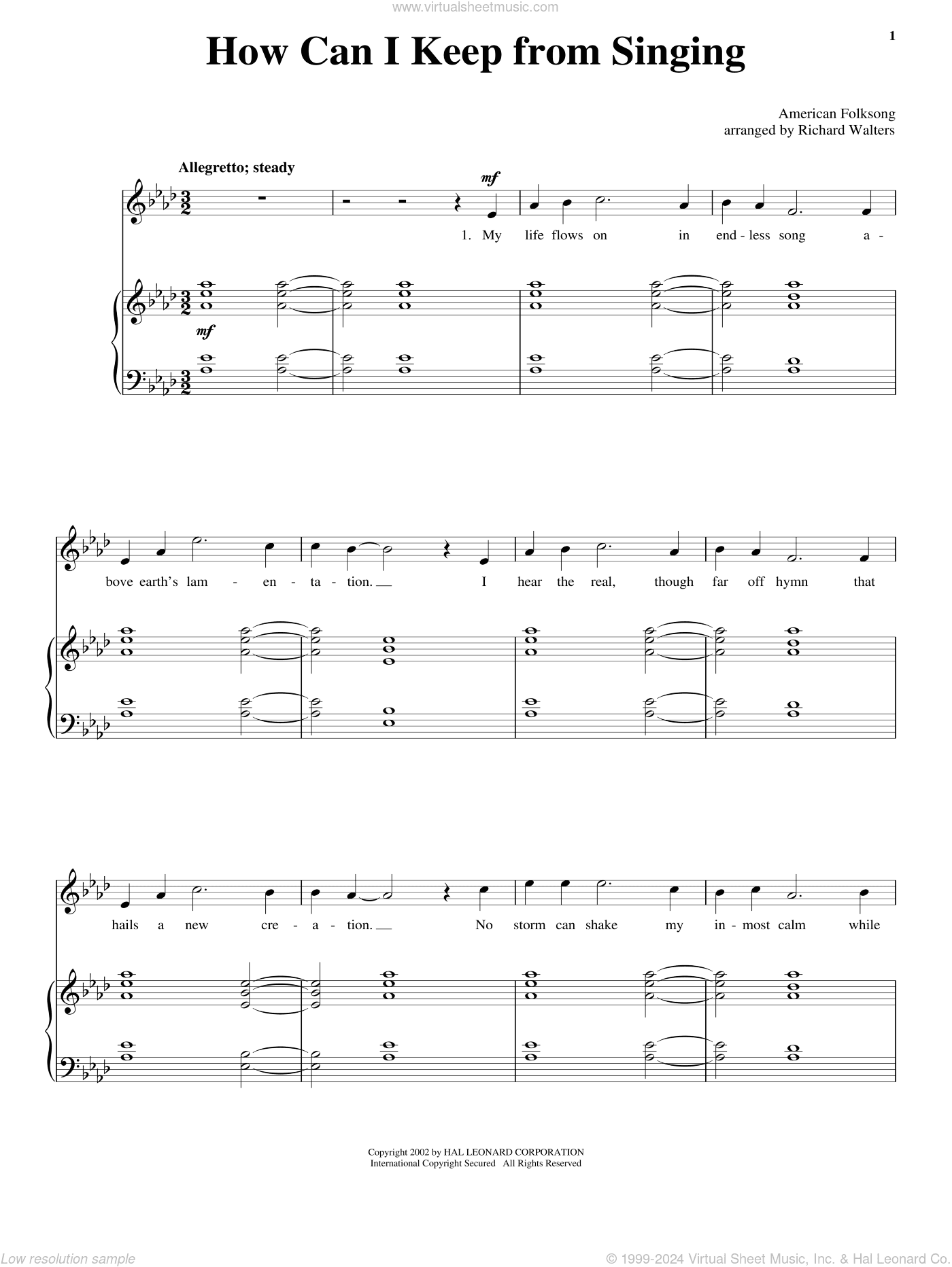 How Can I Keep From Singing