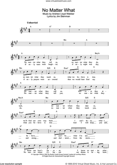 No Matter What (from Whistle Down The Wind)