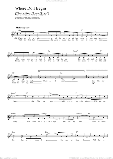 Where Do I Begin (theme from Love Story)