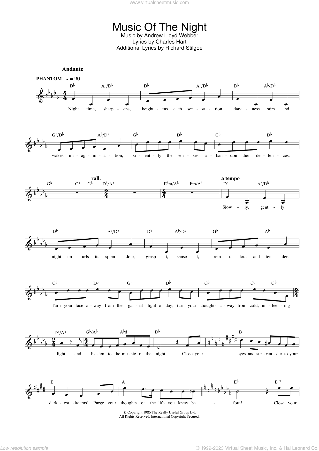 The Music Of The Night (from The Phantom Of The Opera)