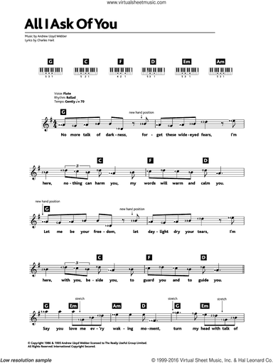 All I Ask Of You (from The Phantom Of The Opera)