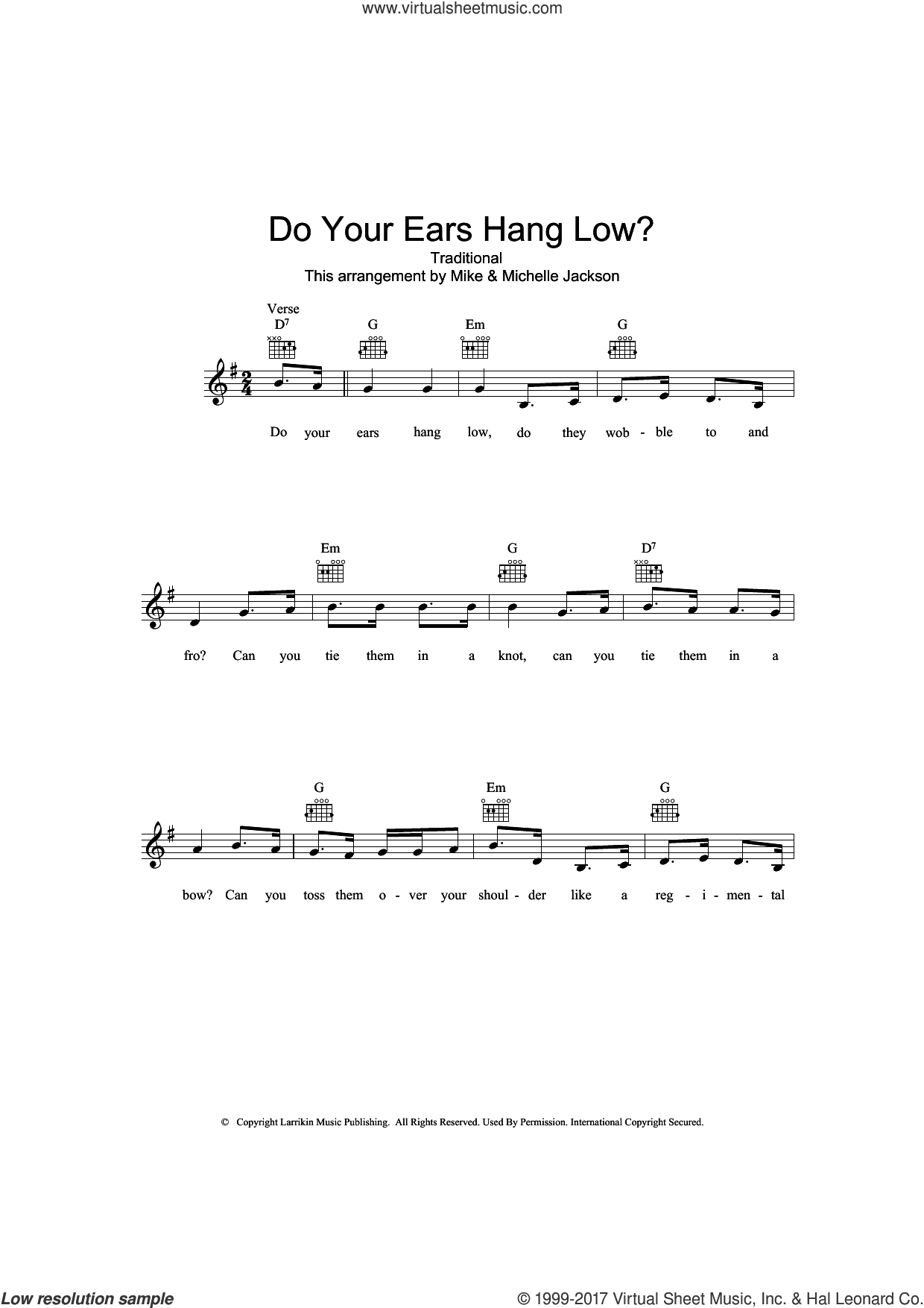 Do Your Ears Hang Low?