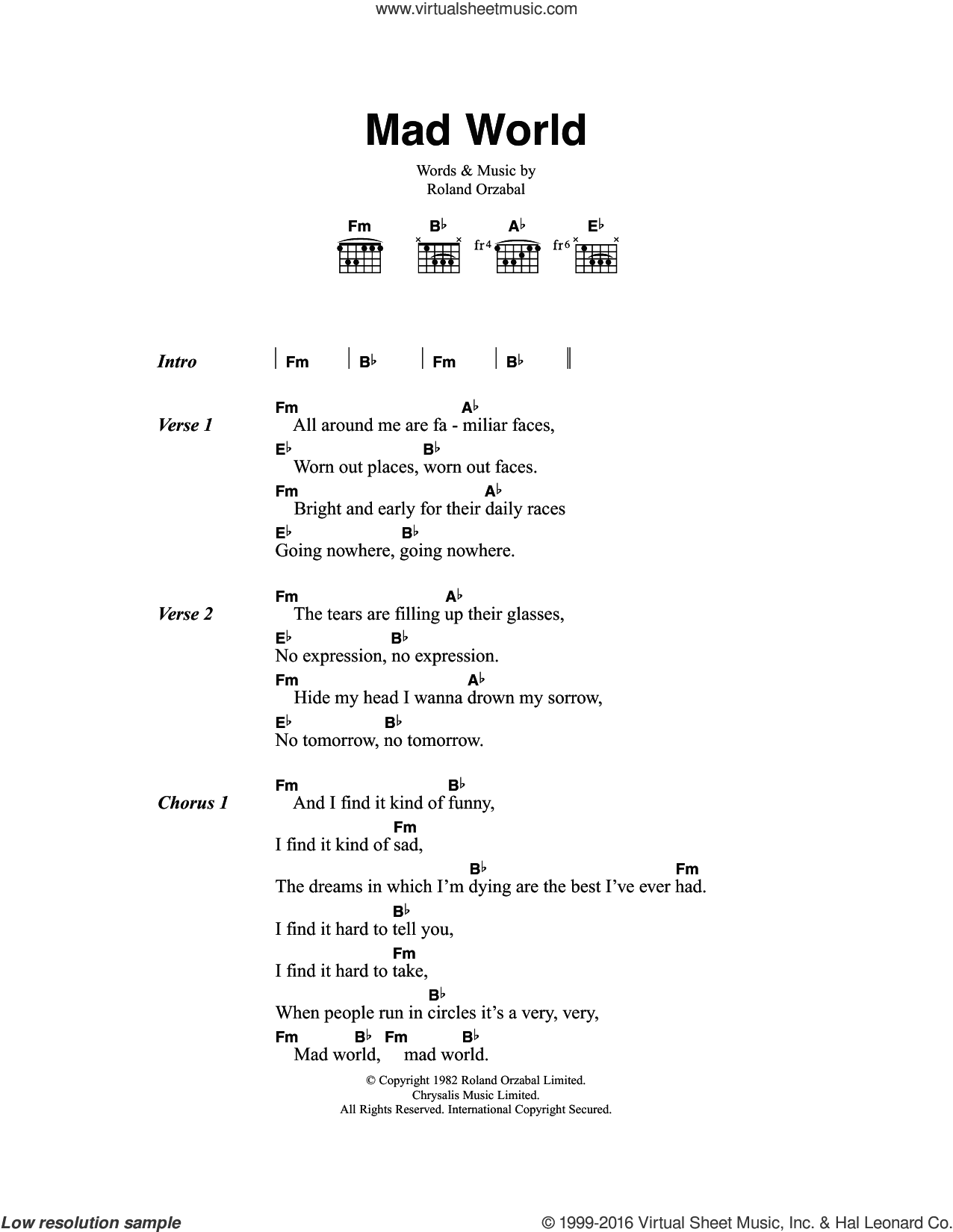 Mad World (from Donnie Darko)