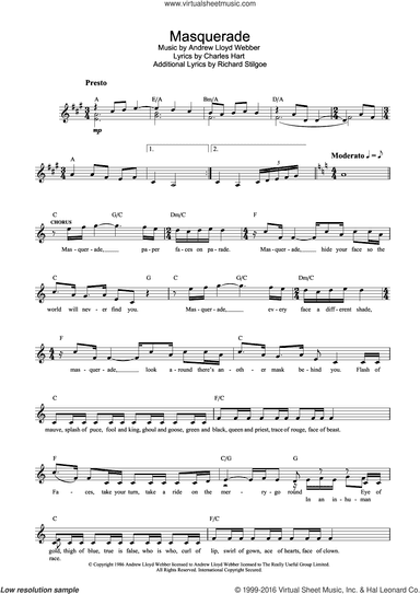 Masquerade (from The Phantom Of The Opera)