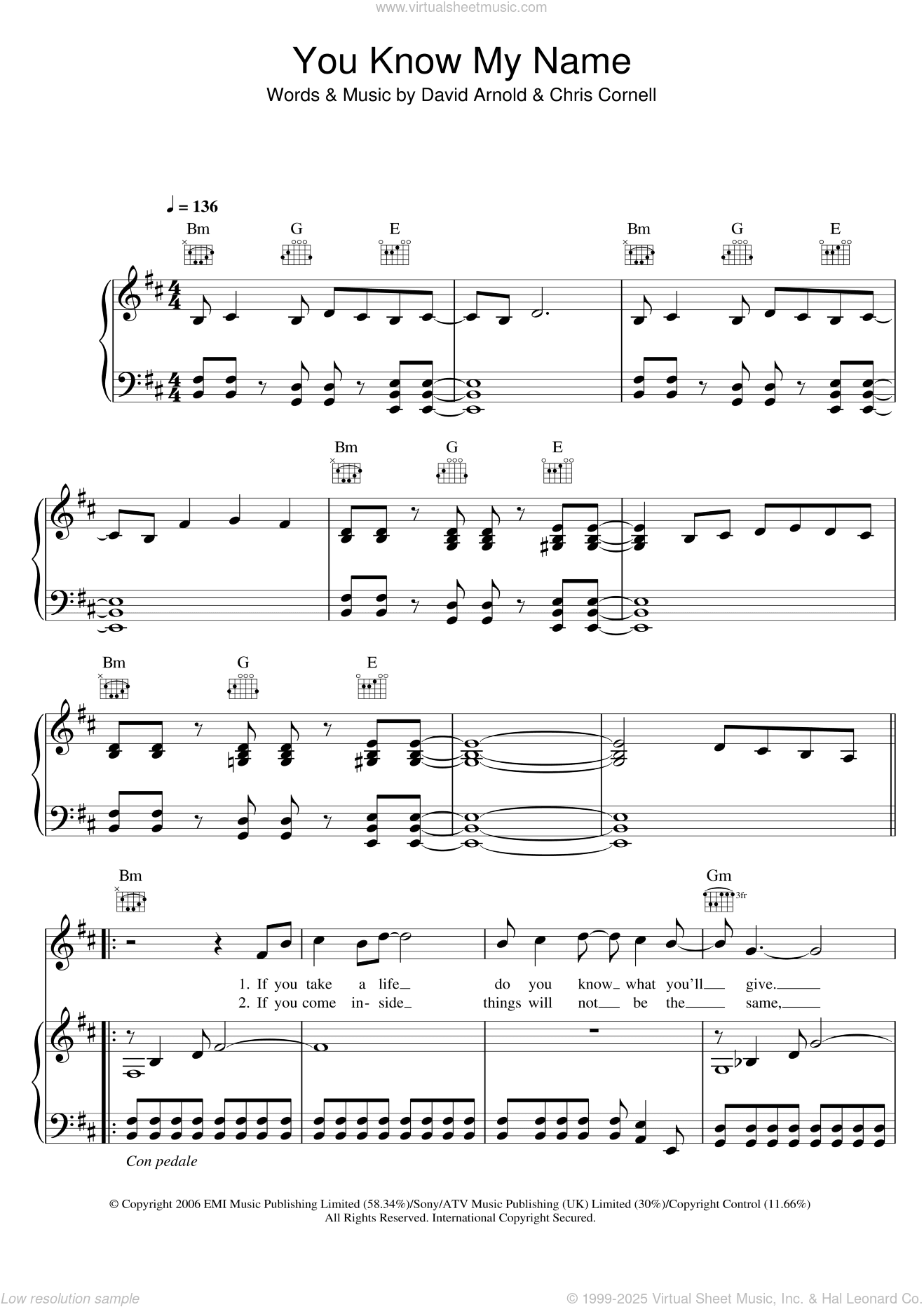 You Know My Name (theme from James Bond: Casino Royale)