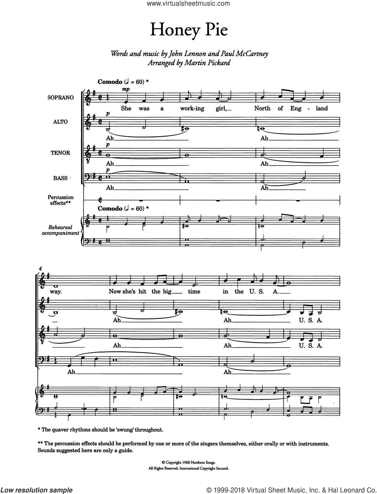 Honey Pie (arr. Martin Pickard)