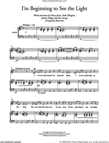 I'm Beginning To See The Light (arr. Berty Rice)