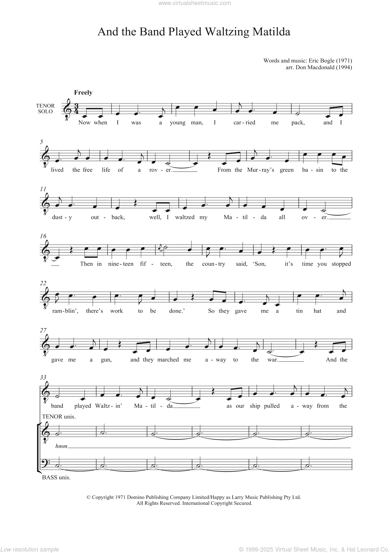 And The Band Played Waltzing Matilda