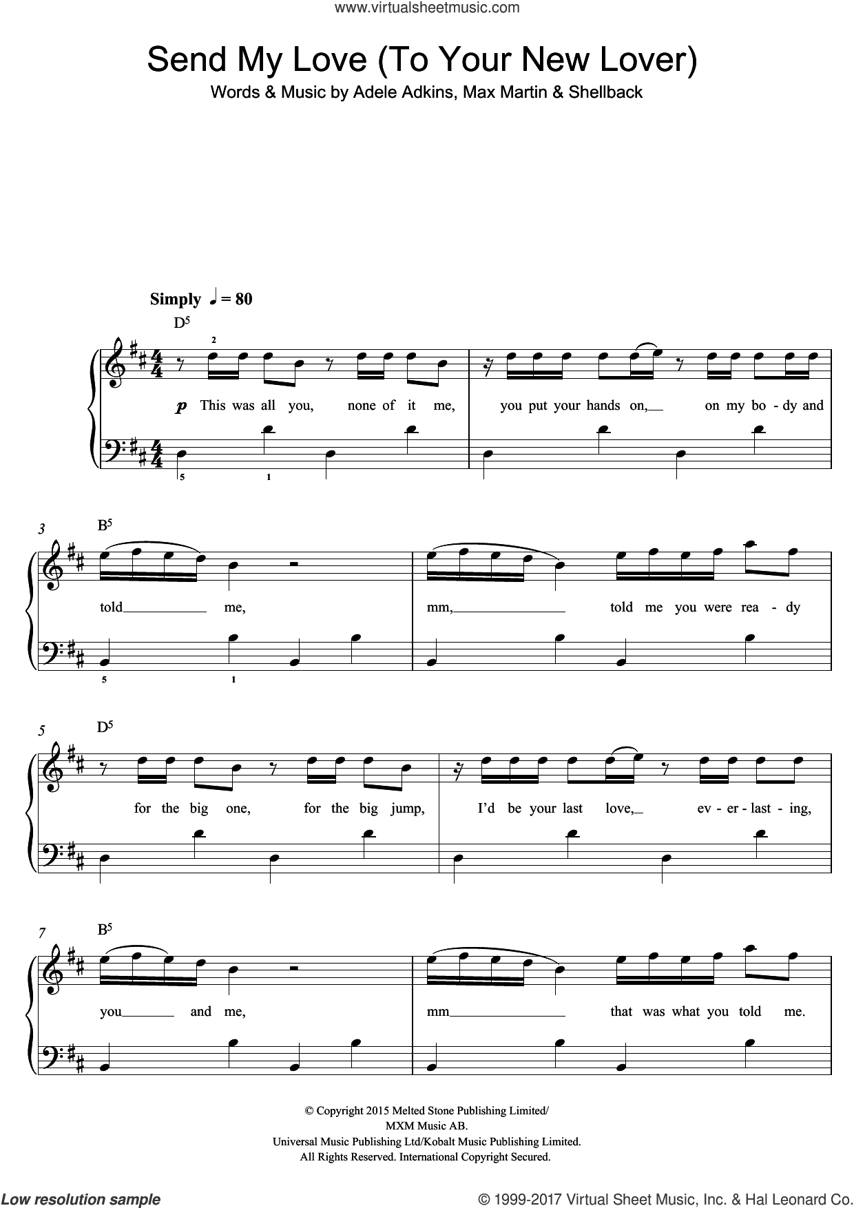 Send My Love (To Your New Lover)