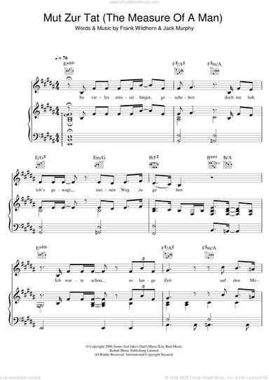 Mut Zur Tat (The Measure Of A Man)