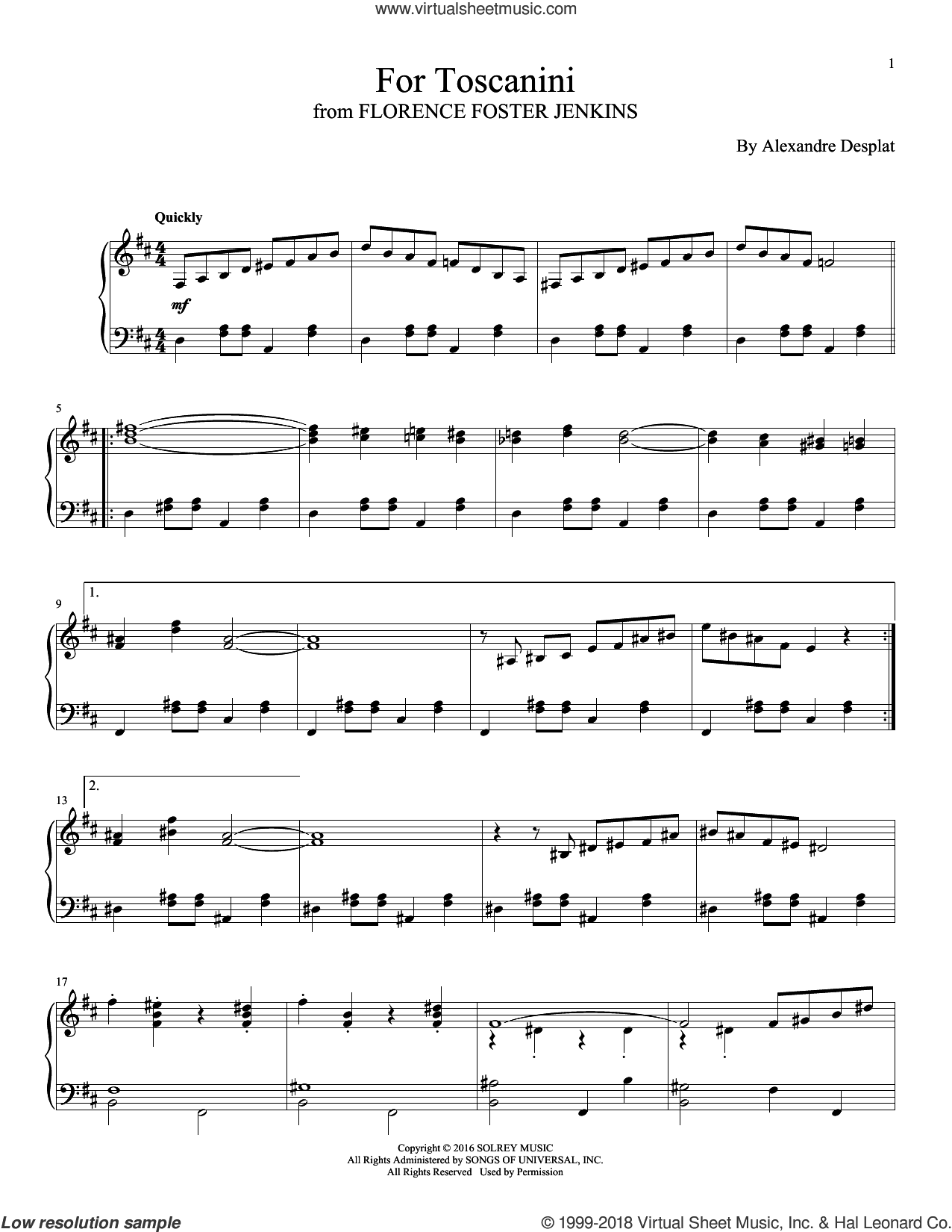 For Toscanini