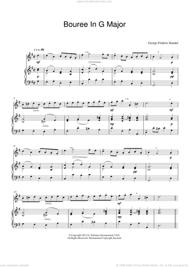 Bouree In G Major