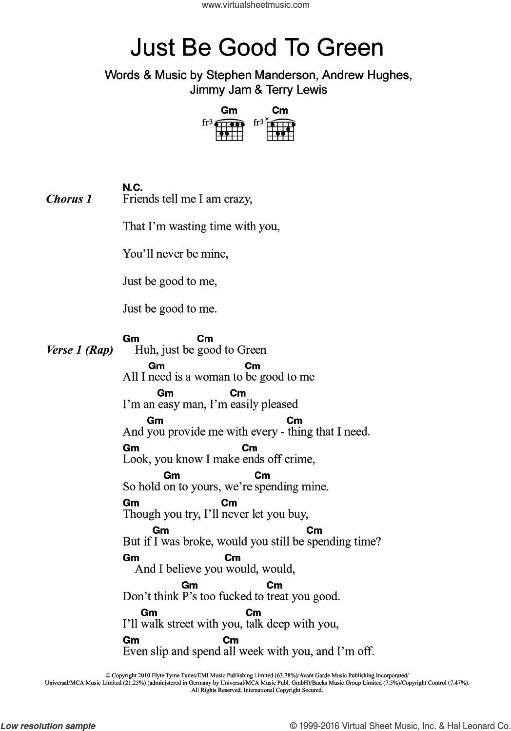 Just Be Good To Green (featuring Lily Allen)