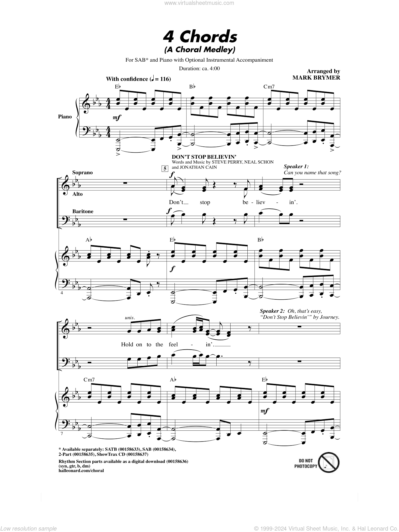 4 Chords (A Choral Medley)