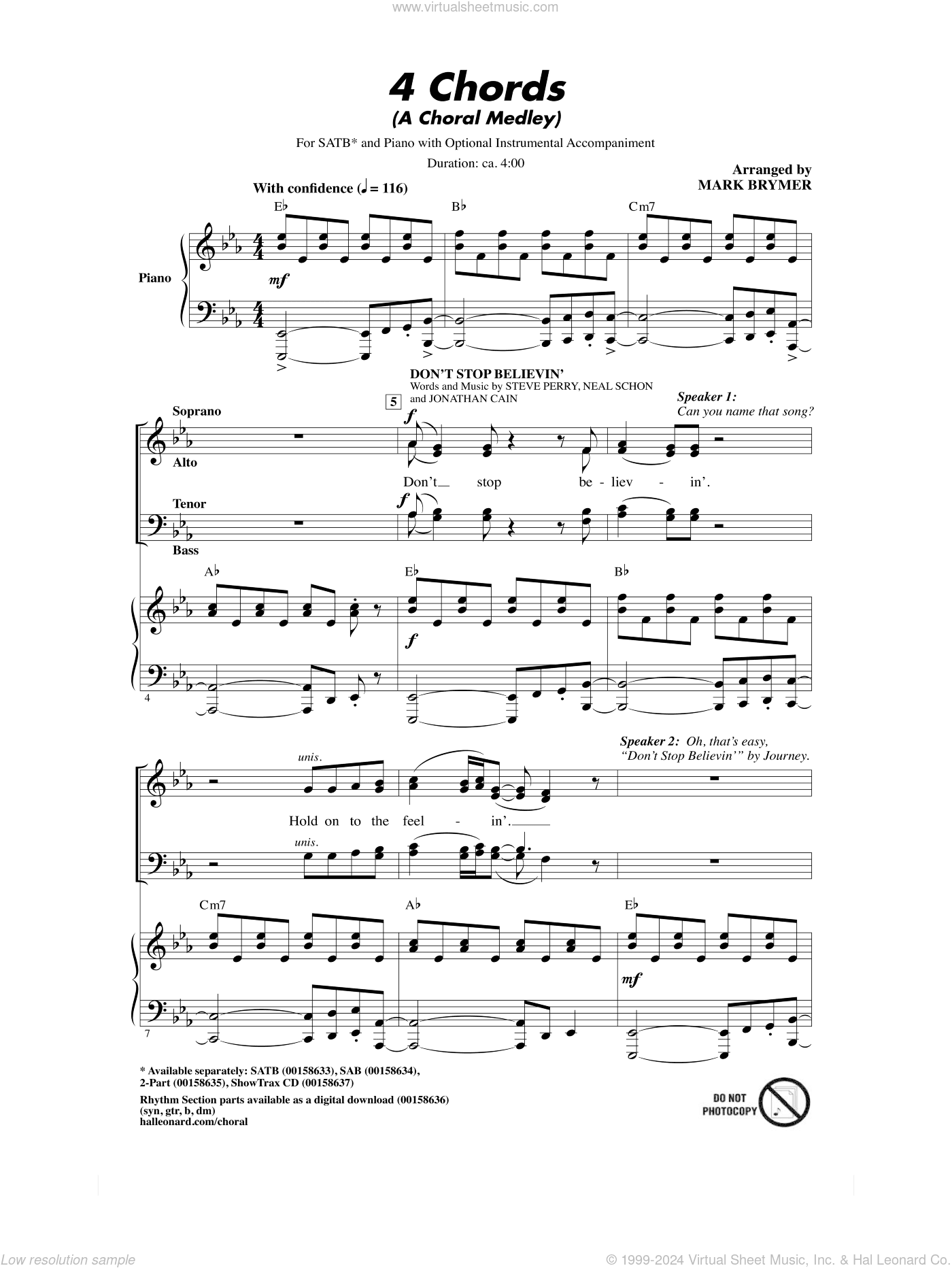 4 Chords (A Choral Medley)