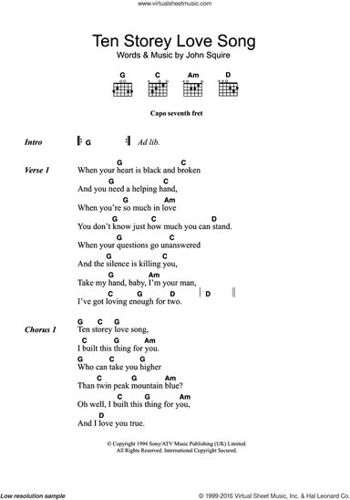 Ten Storey Love Song