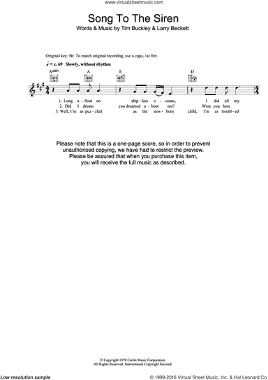 Song To The Siren