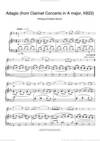 Slow Movement Theme (from Clarinet Concerto K622)