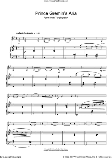 Prince Gremin's Aria (from Eugene Onegin)