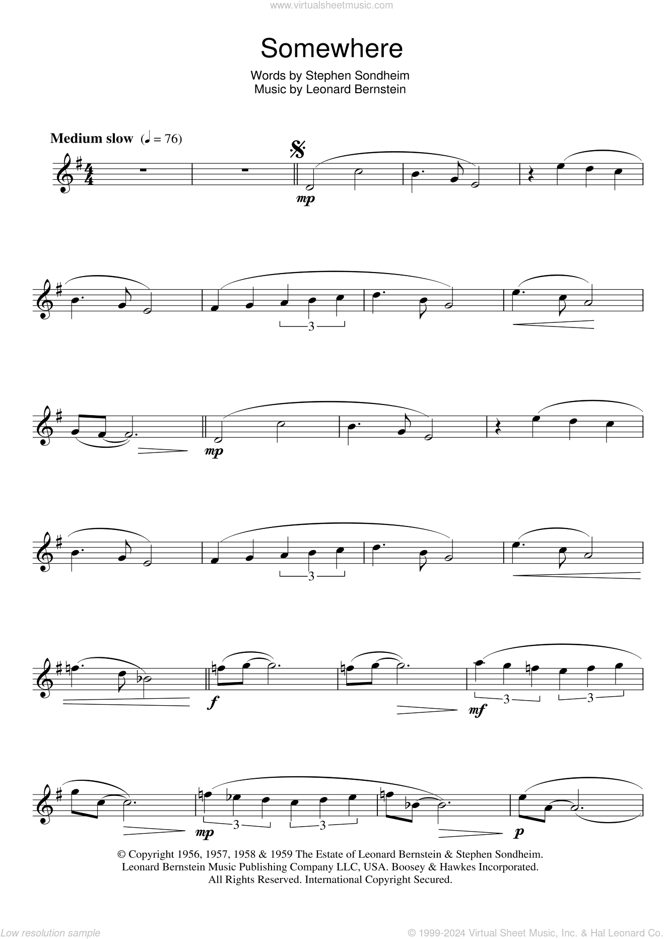Somewhere (from West Side Story)