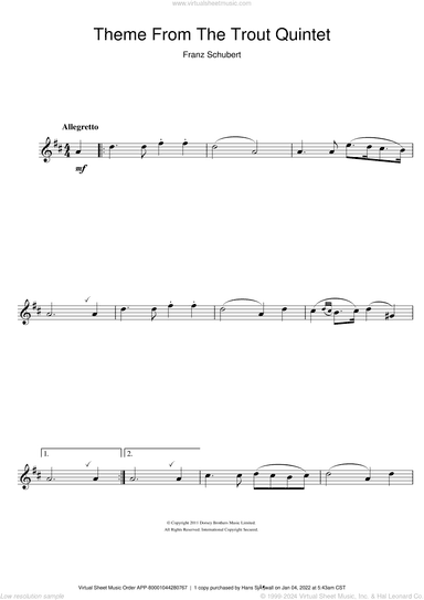 Theme From The Trout Quintet (Die Forelle)
