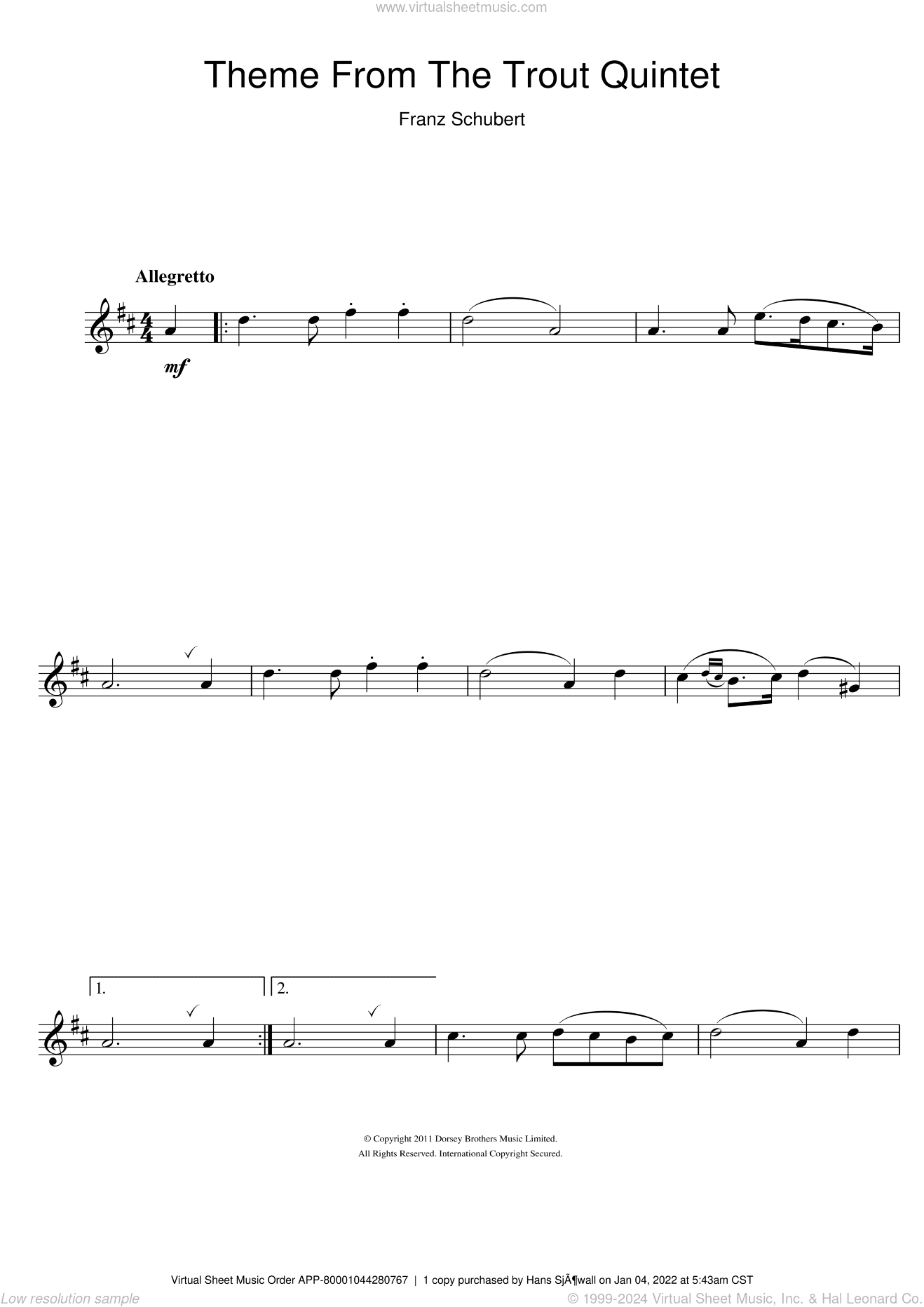 Theme From The Trout Quintet (Die Forelle)
