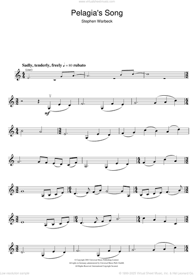 Pelagia's Song (from Captain Corelli's Mandolin)