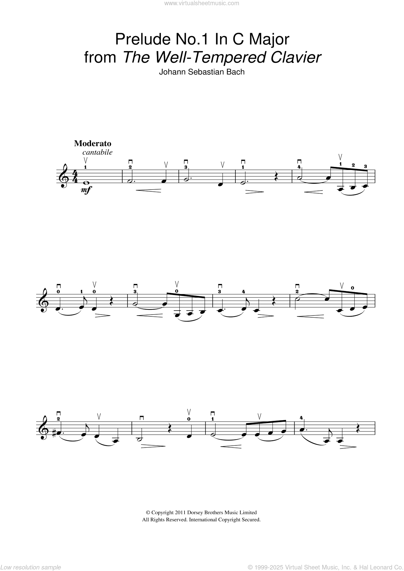 Prelude No.1 in C Major (from The Well-Tempered Clavier, Bk.1)