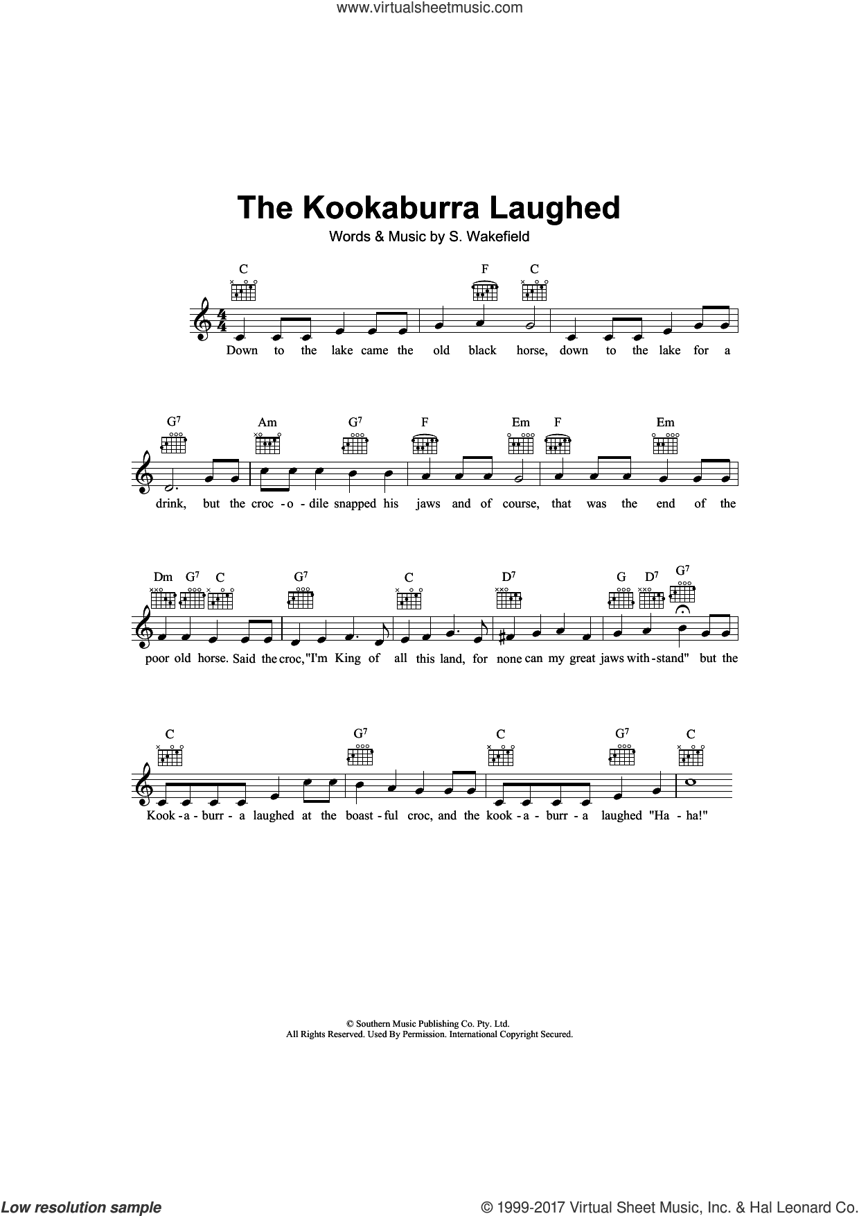 The Kookaburra Laughed