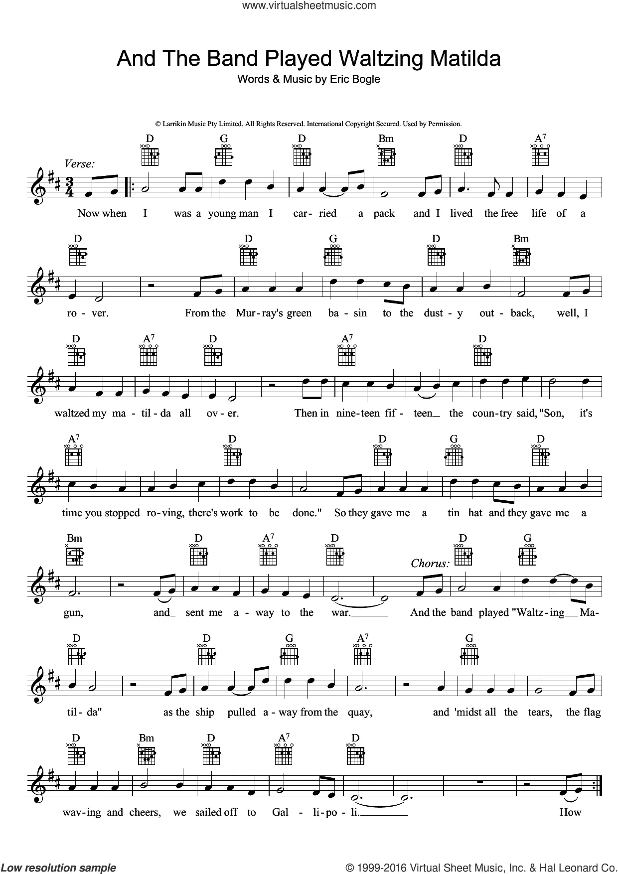 And The Band Played Waltzing Matilda