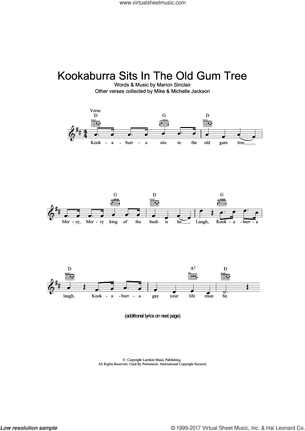 Kookaburra Sits In The Old Gum Tree