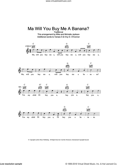 Ma Will You Buy Me A Banana?