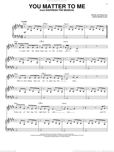 You Matter To Me (from Waitress The Musical)