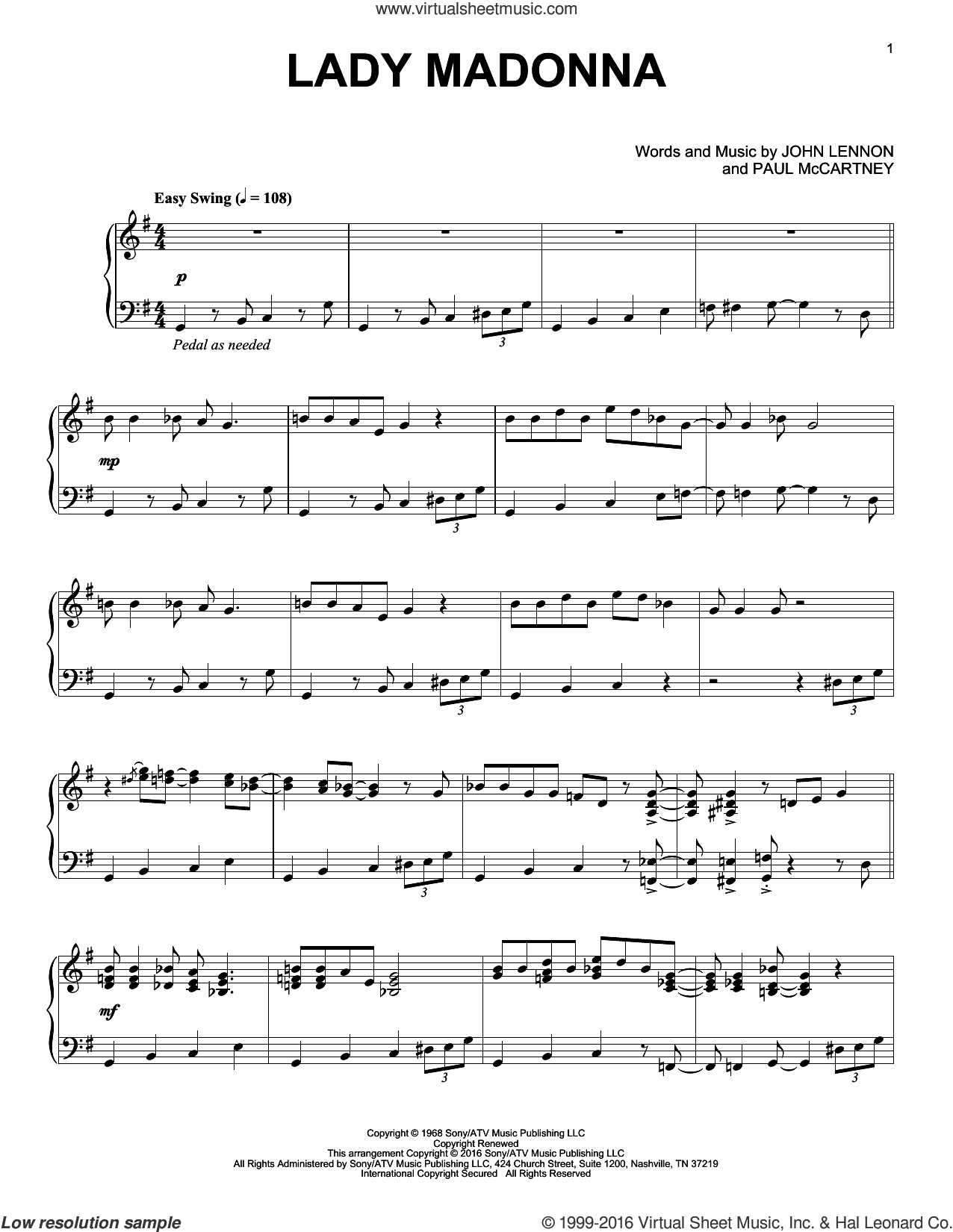 Lady Madonna [Jazz version]