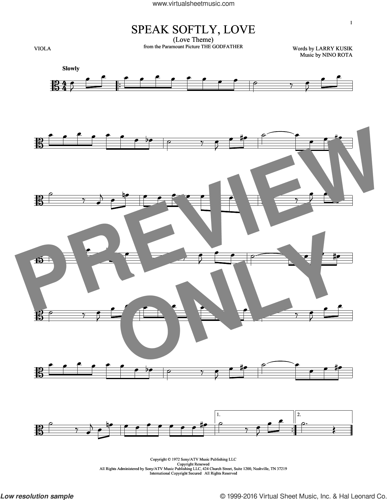 Speak Softly, Love (Love Theme)