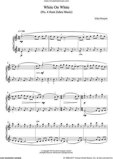 White On White (No. 6 from Zebra Music)