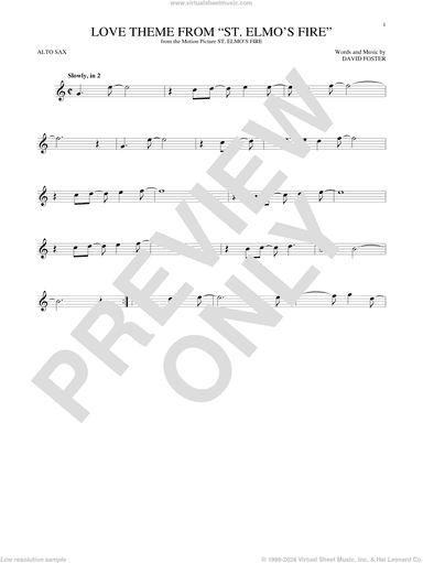 Love Theme From "St. Elmo's Fire"