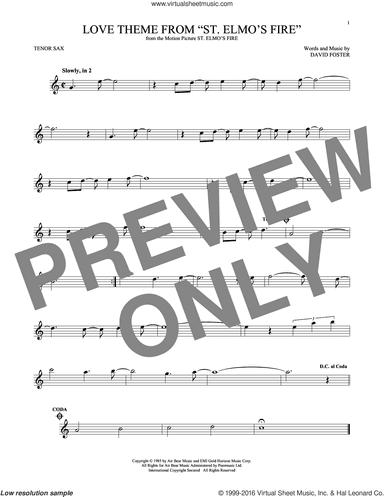 Love Theme From "St. Elmo's Fire"