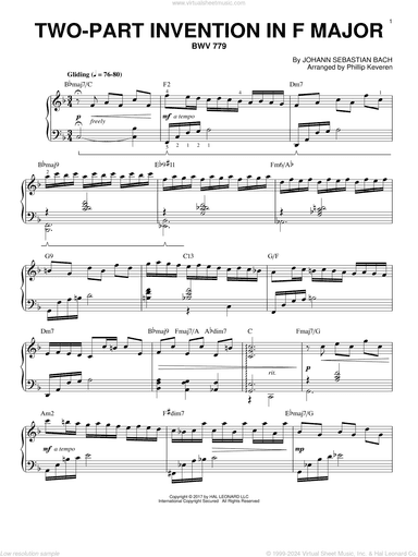 Two-Part Invention In F Major, BWV 779 [Jazz version] (arr. Phillip Keveren)