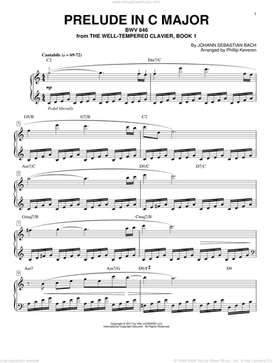 Prelude In C Major, BWV 846 [Jazz version] (arr. Phillip Keveren)