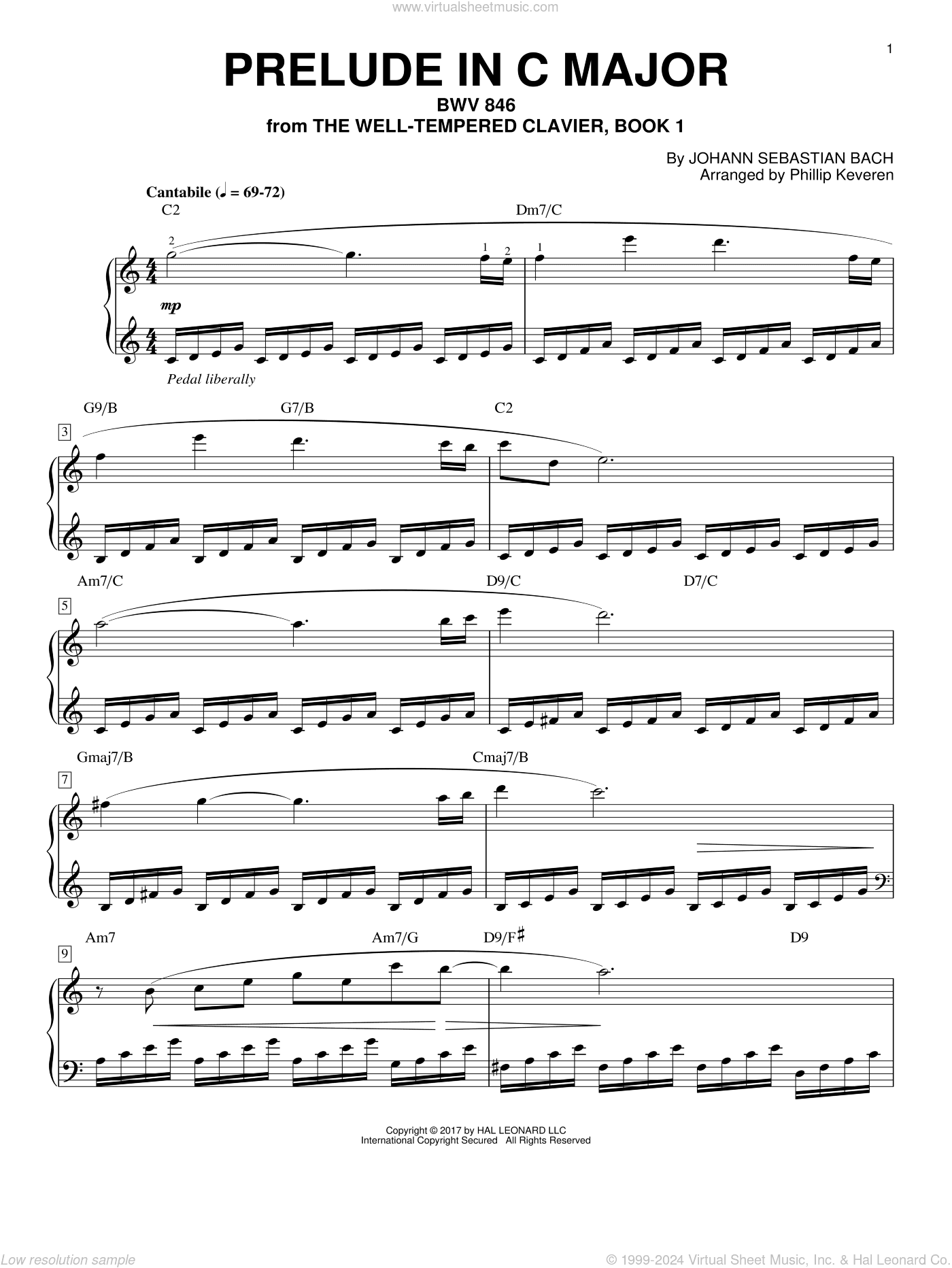 Prelude In C Major, BWV 846 [Jazz version] (arr. Phillip Keveren)