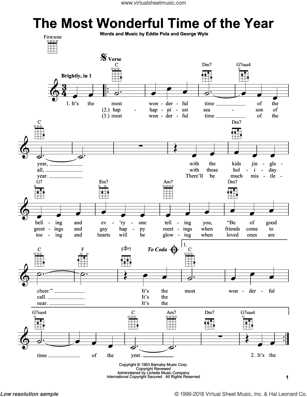 The Most Wonderful Time Of The Year (arr. Fred Sokolow)