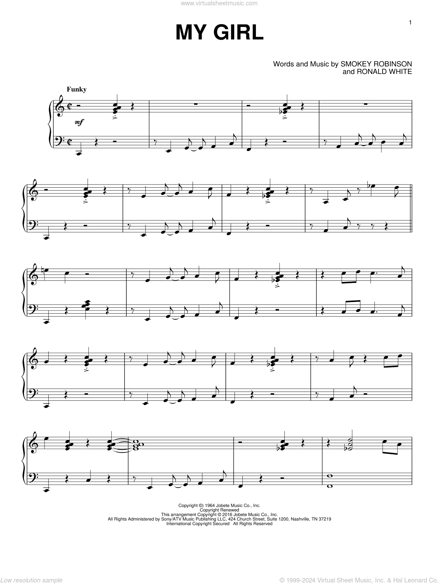 My Girl [Jazz version]