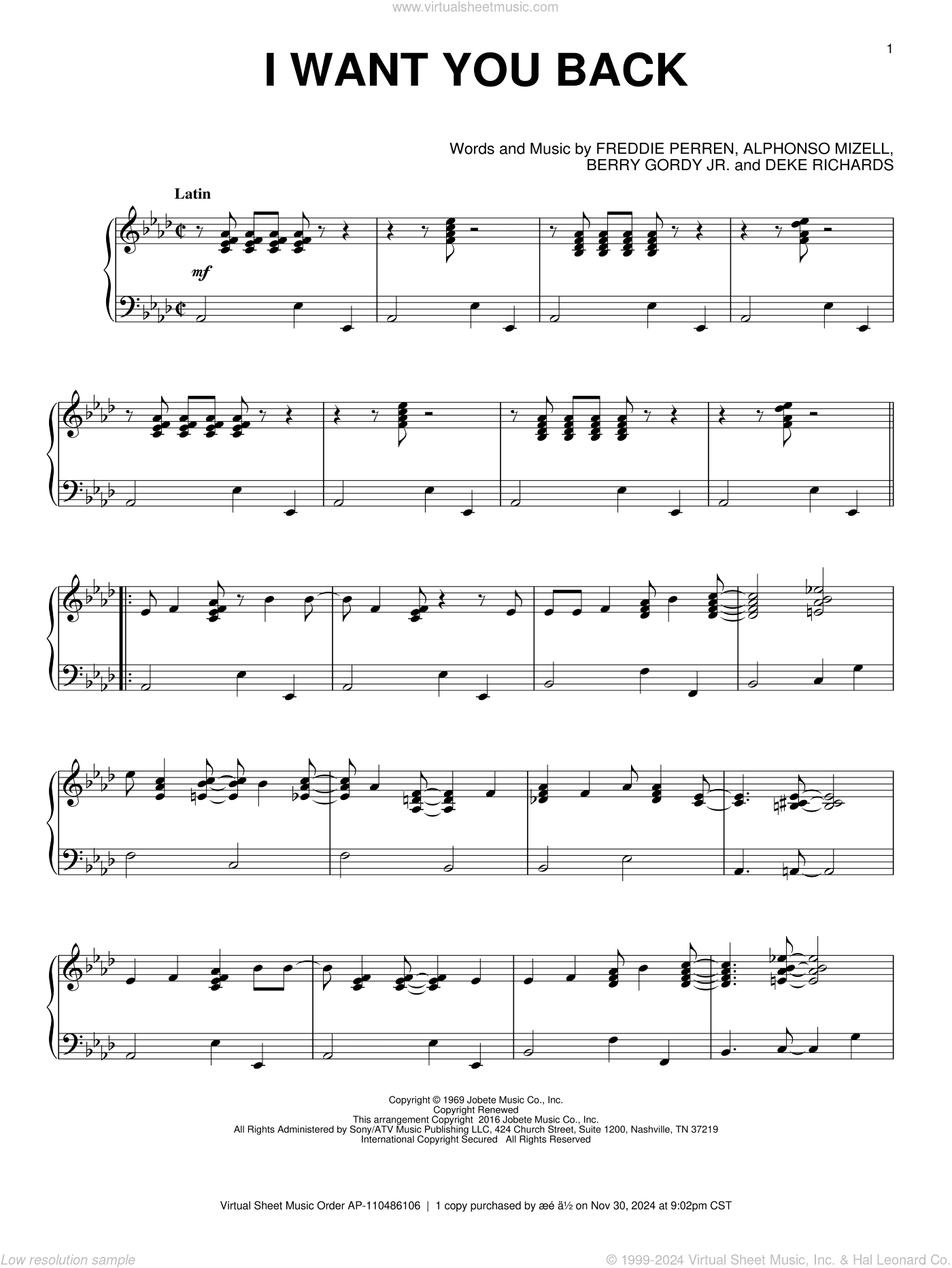 I Want You Back [Jazz version]