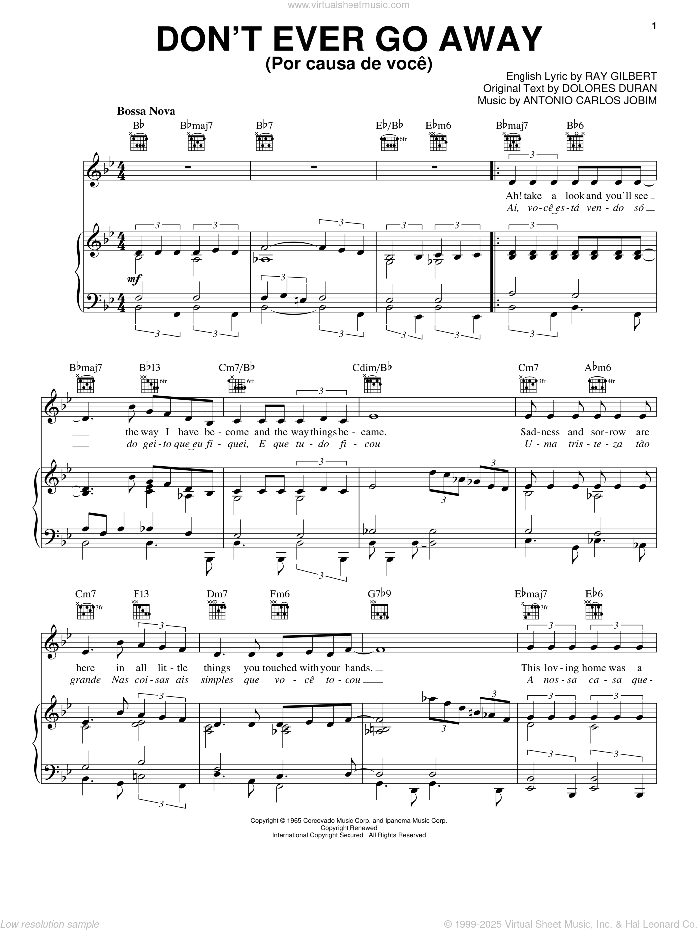 Don't Ever Go Away (Por Causa De Voce)