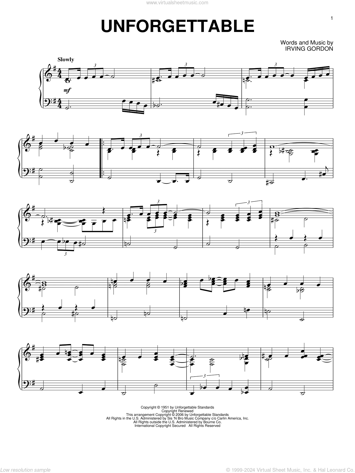 Unforgettable, (intermediate)