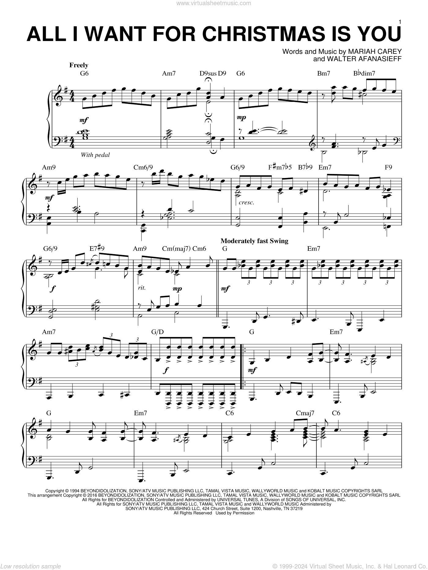 All I Want For Christmas Is You [Jazz version] (arr. Brent Edstrom)