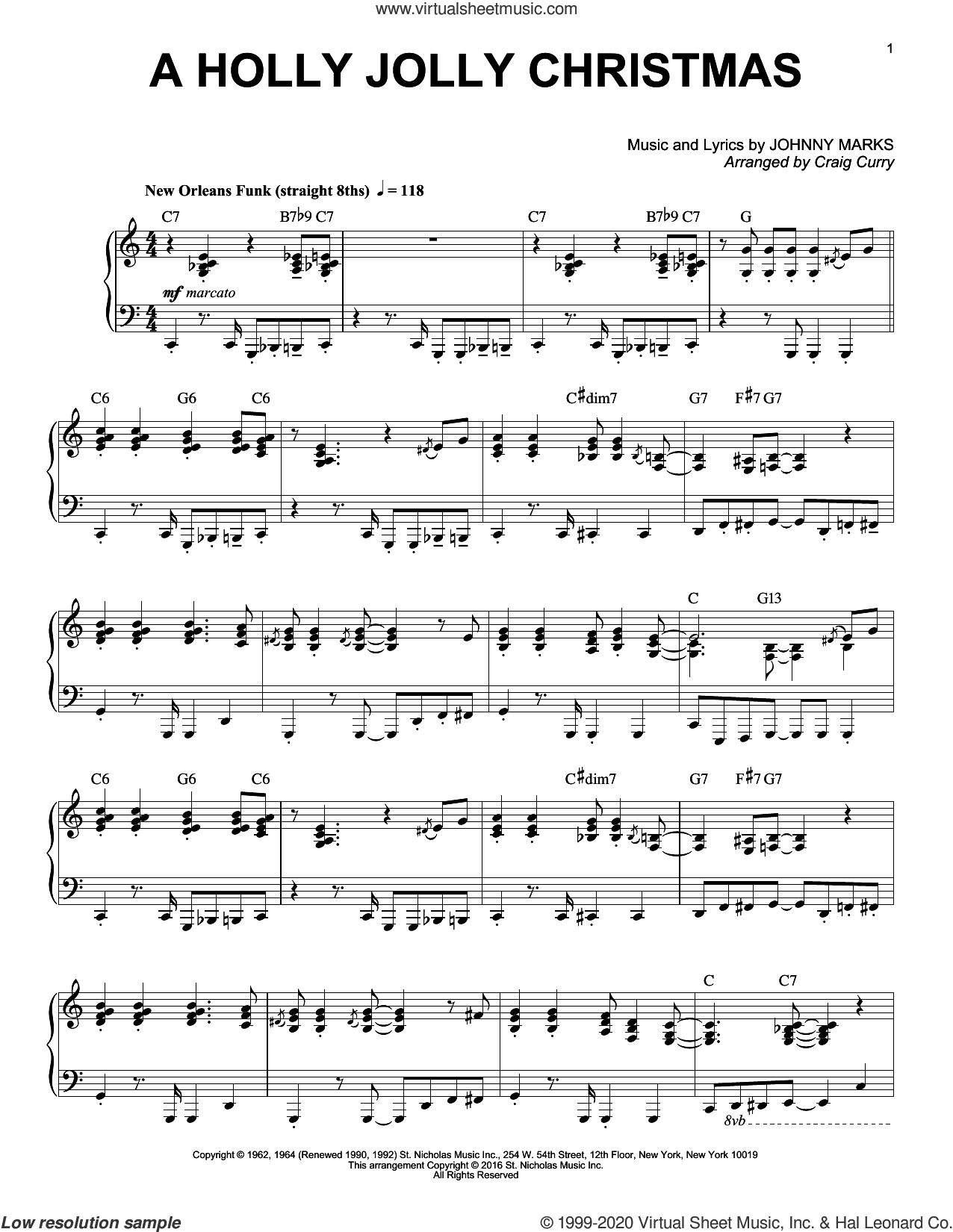 A Holly Jolly Christmas, (intermediate)