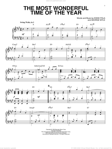 The Most Wonderful Time Of The Year [Jazz version] (arr. Brent Edstrom)
